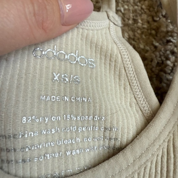 NWT Women's Ribbed Tank Tops - Cream and Brown - Picture 3 of 3